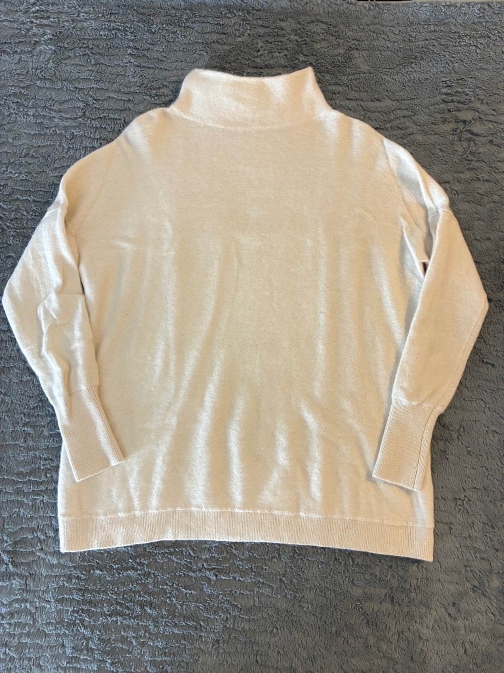 Free People Cream Turtleneck Women's Sweater - Classic Cozy Style